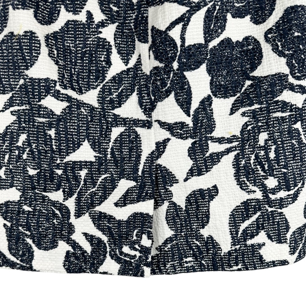 Ann Taylor Petites Navy Blue White Floral Skirt Size 2P 2 Petite - Picture 5 of 7